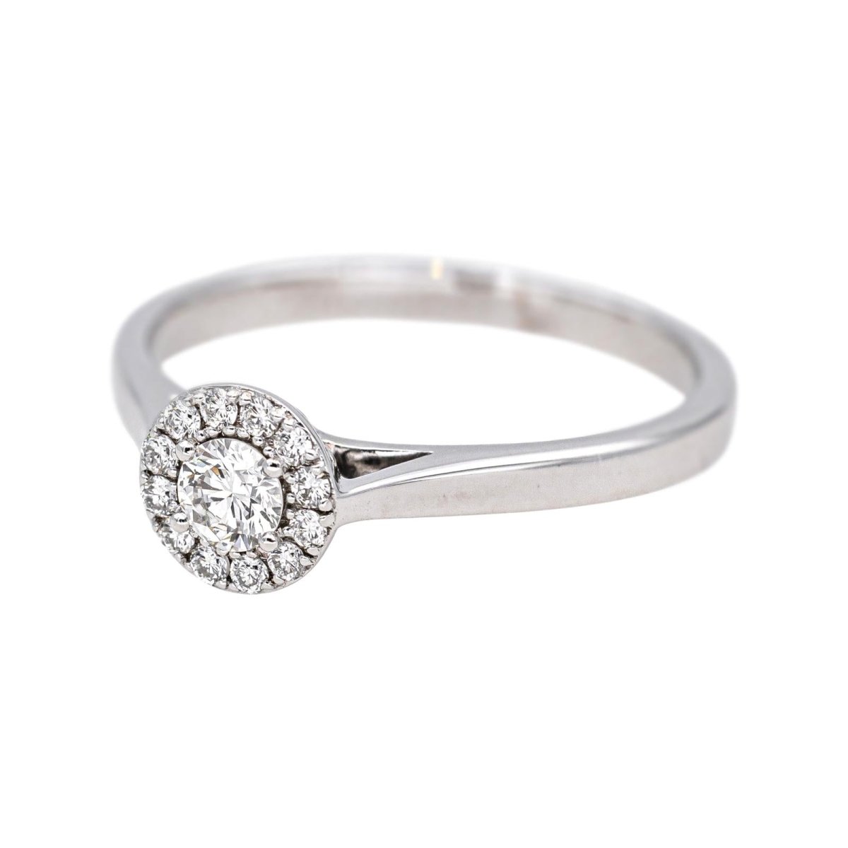 Bague Solitaire en or blanc et diamants - Castafiore