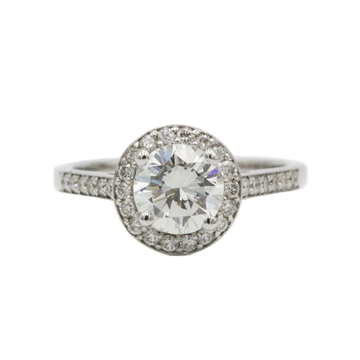 Bague Solitaire en or blanc et diamants - Castafiore