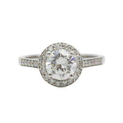 Bague Solitaire en or blanc et diamants - Castafiore