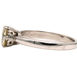 Bague Solitaire en or blanc et diamants - Castafiore