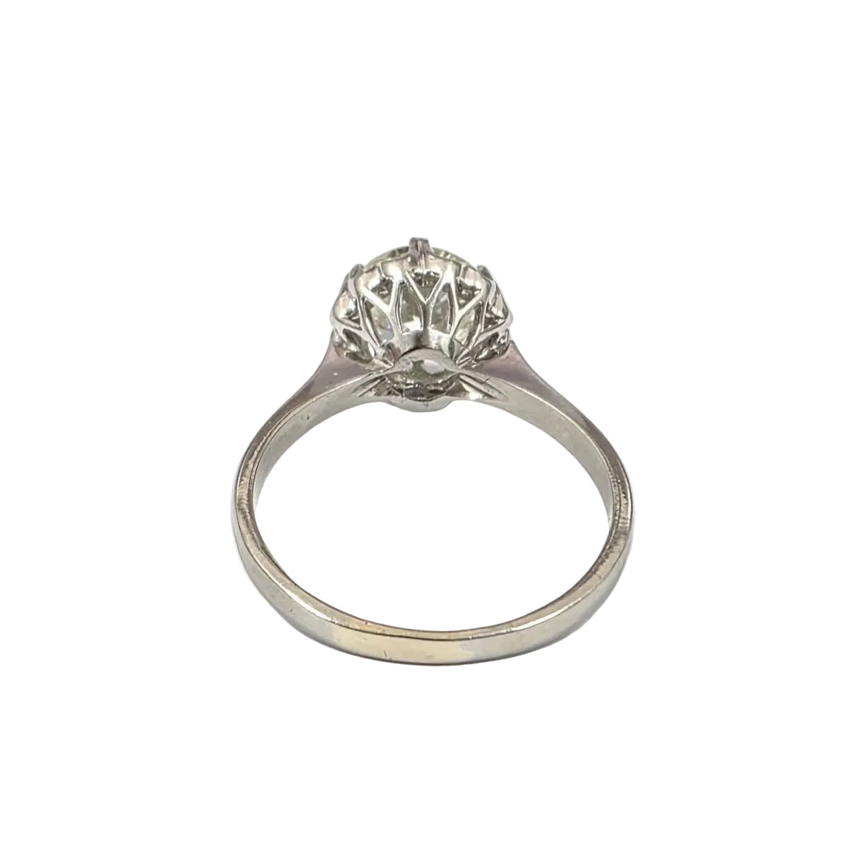 Bague Solitaire en or blanc et diamants - Castafiore