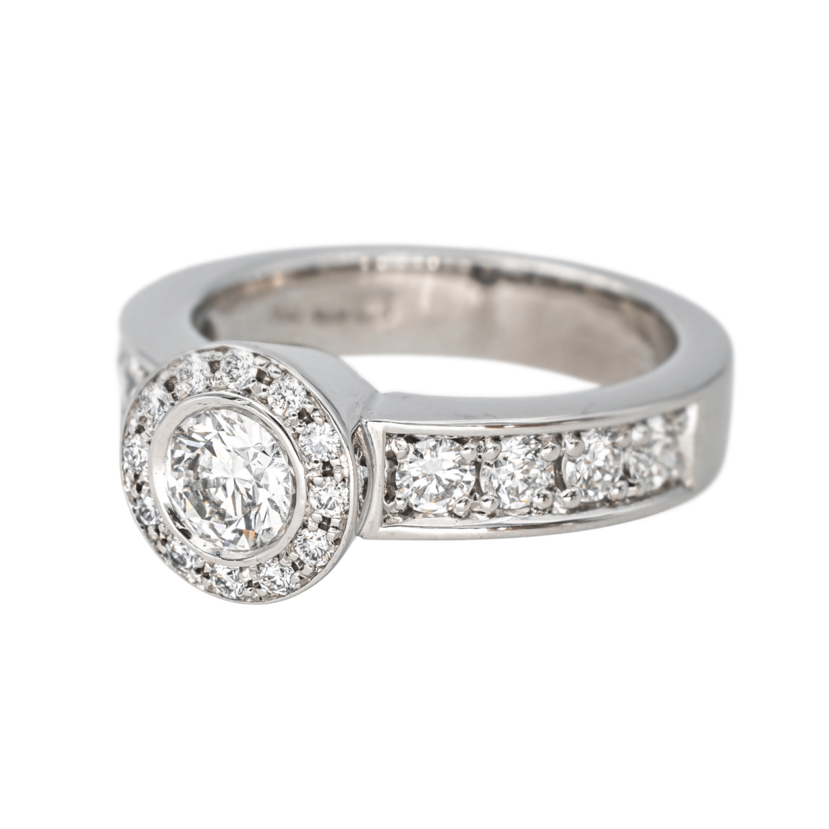 Bague Solitaire en or blanc et diamants - Castafiore