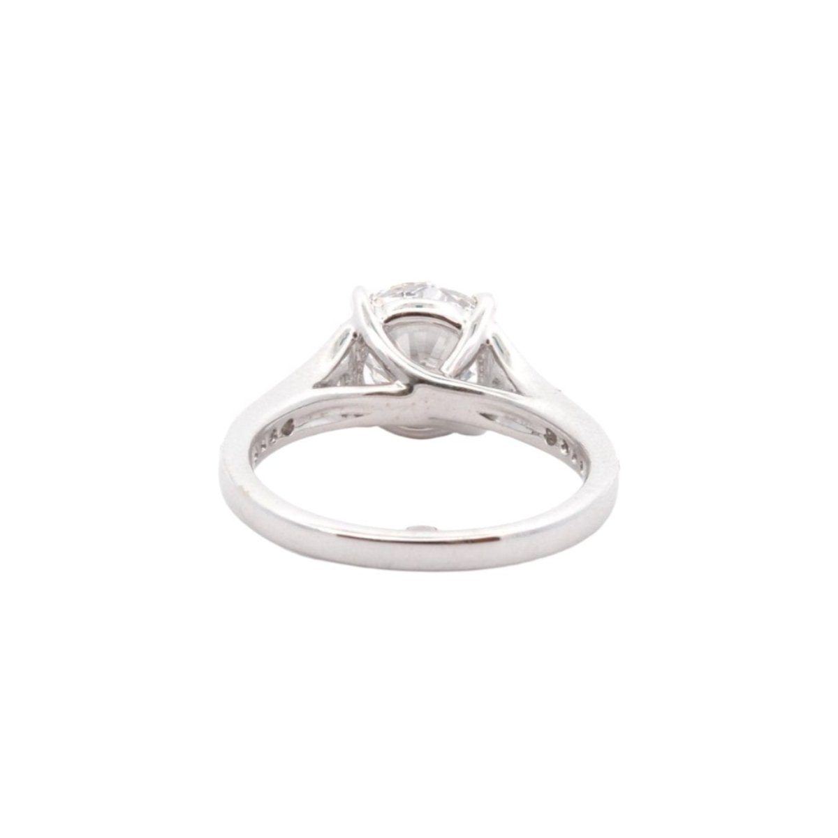 Bague Solitaire en or blanc et diamants - Castafiore