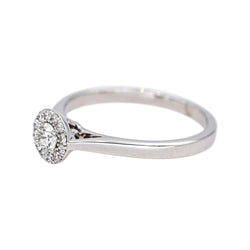 Bague Solitaire en or blanc et diamants - Castafiore