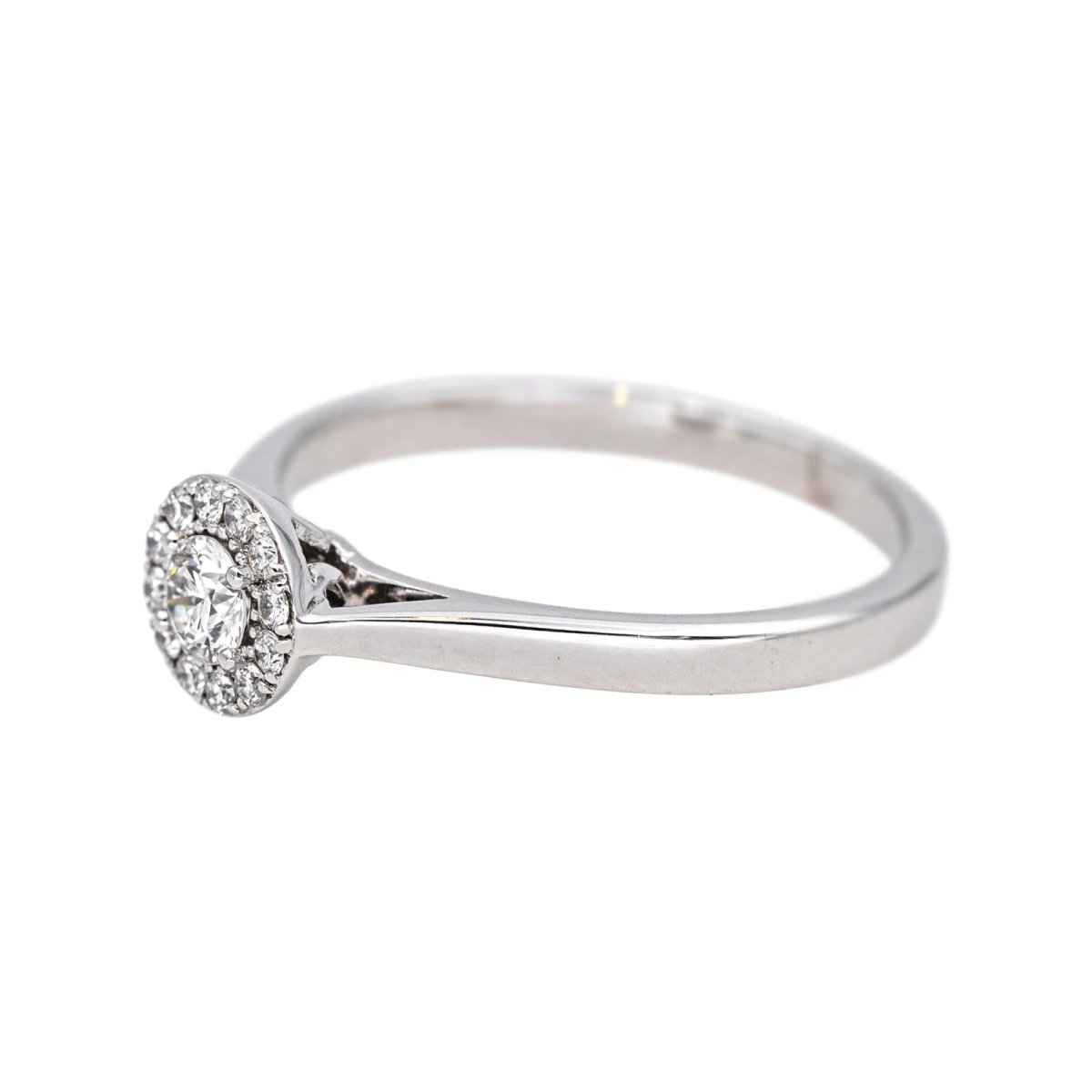 Bague Solitaire en or blanc et diamants - Castafiore
