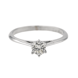 Bague Solitaire en or blanc et diamants - Castafiore
