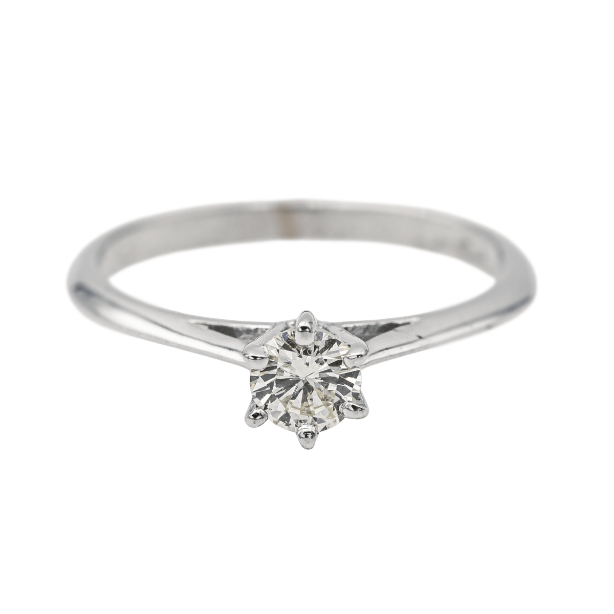 Bague Solitaire en or blanc et diamants - Castafiore