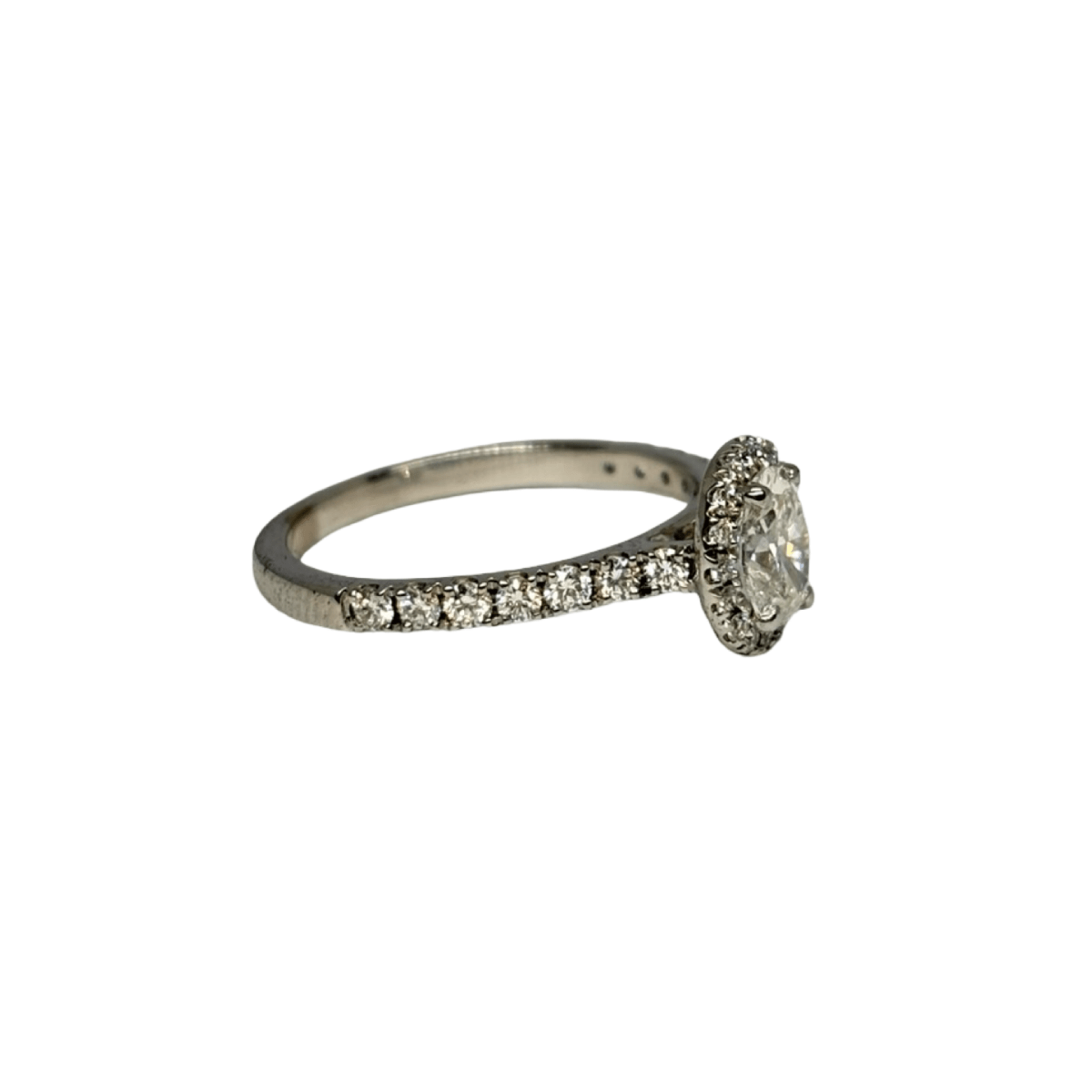 Bague Solitaire en or blanc et diamants - Castafiore