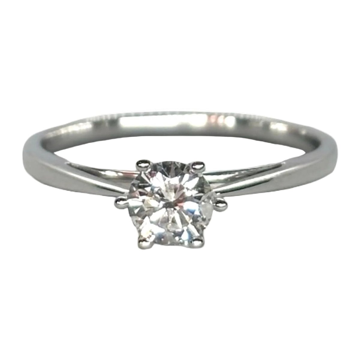 Bague Solitaire en or blanc et diamants - Castafiore