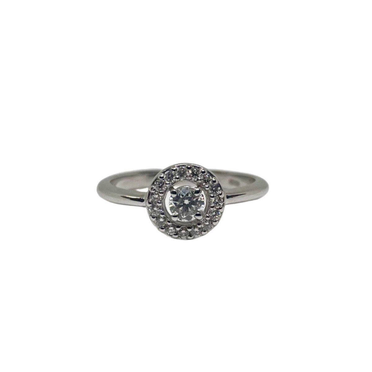 Bague Solitaire en or blanc et diamants - Castafiore