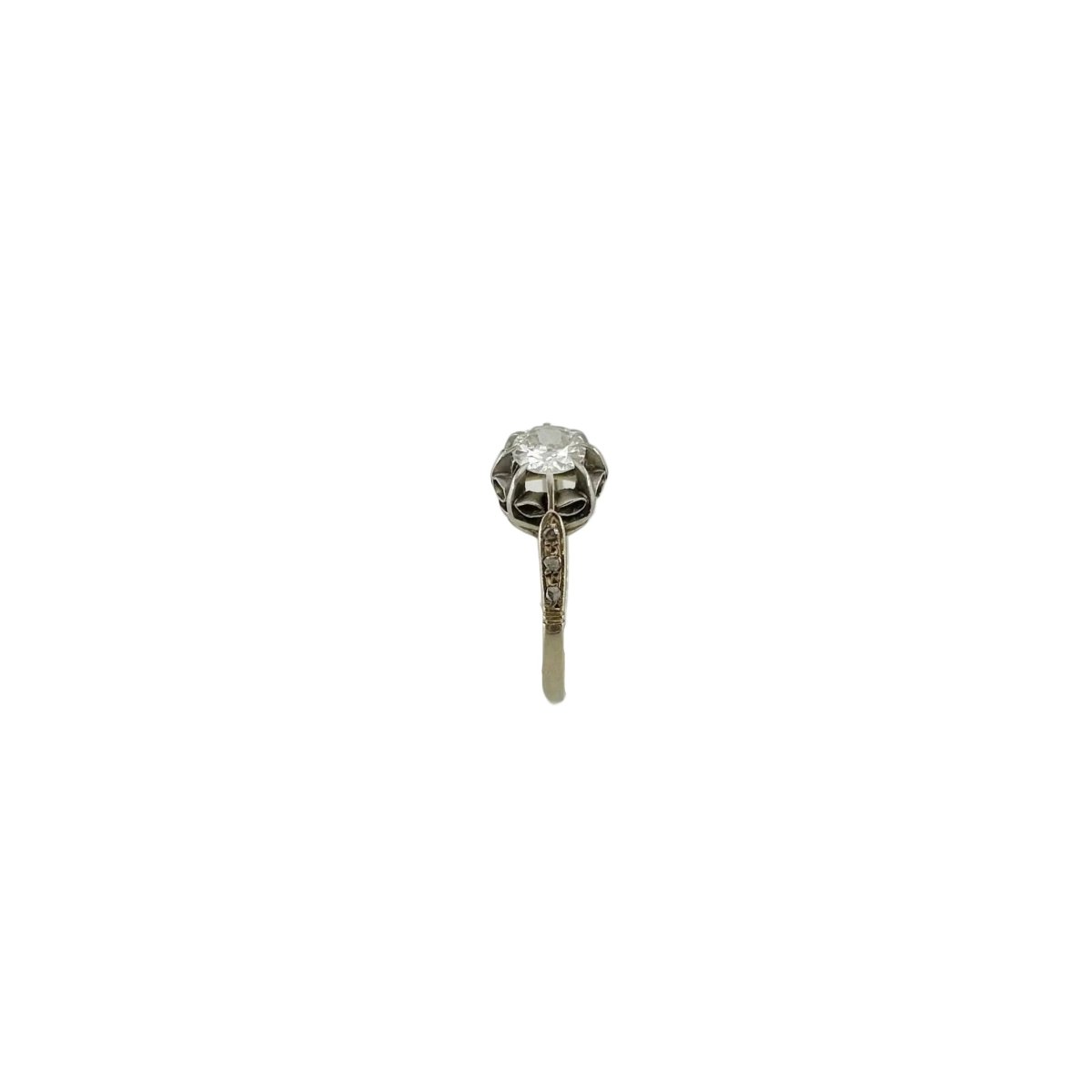 Bague Solitaire en or blanc et diamants - Castafiore