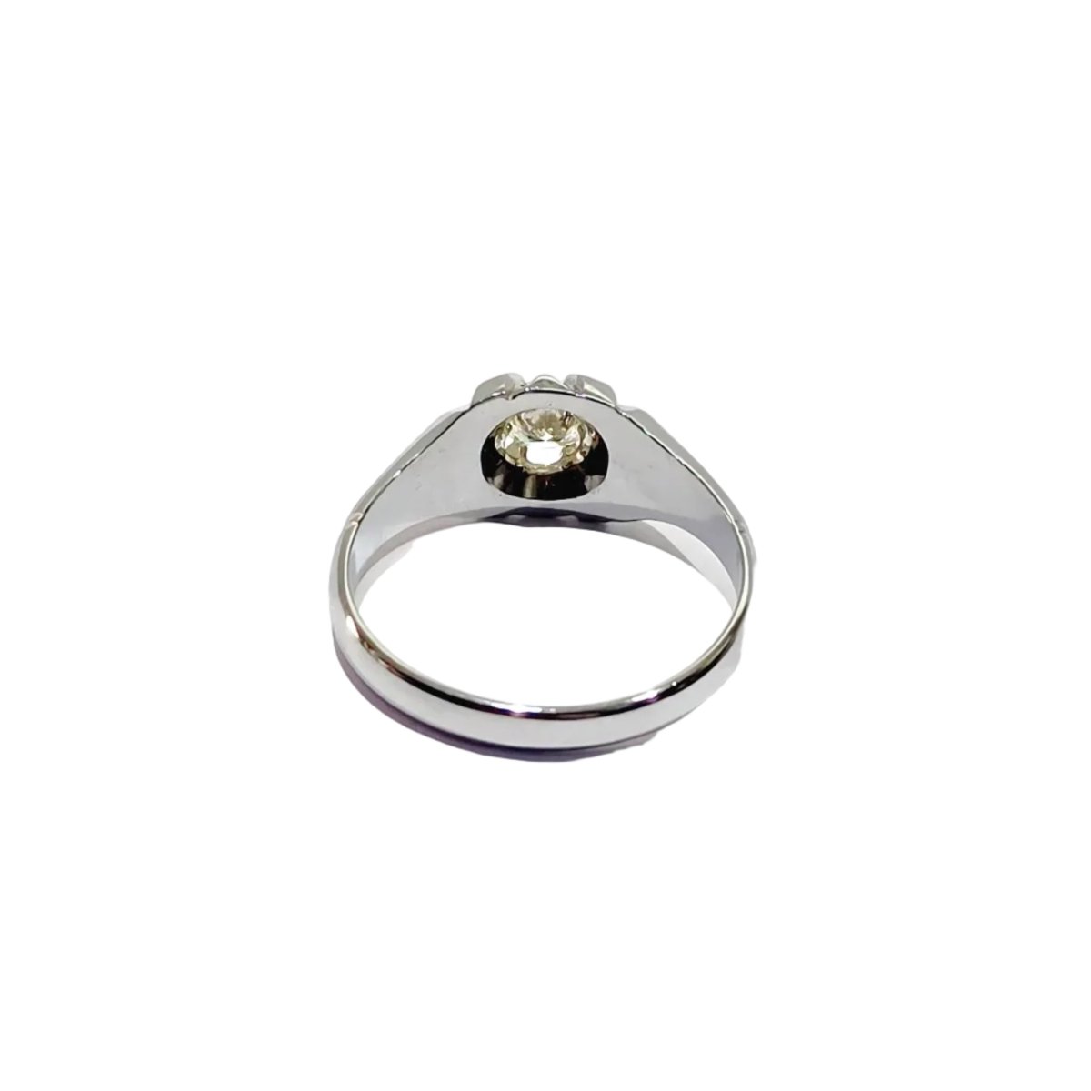 Bague Solitaire en or blanc et diamants - Castafiore