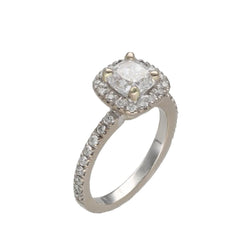 Bague Solitaire en or blanc et diamants - Castafiore
