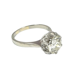 Bague Solitaire en or blanc et diamants - Castafiore