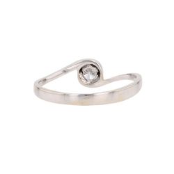 Bague Solitaire en or blanc et diamants - Castafiore