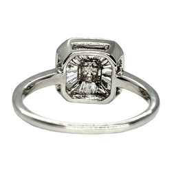 Bague Solitaire en or blanc et diamants - Castafiore