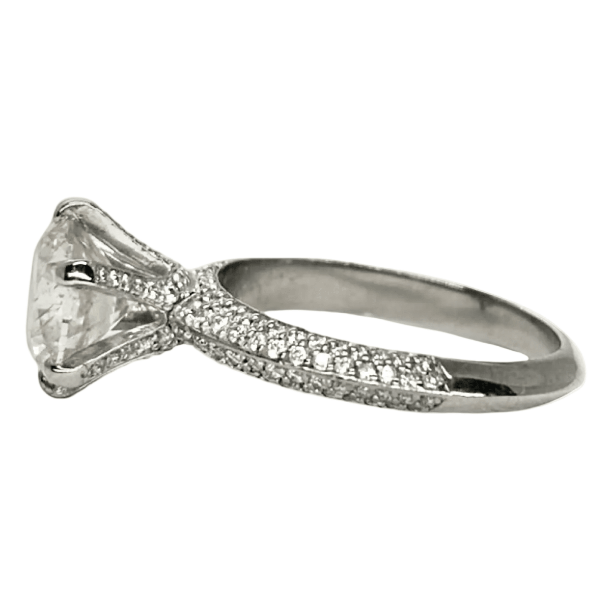 Bague Solitaire en or blanc et diamants - Castafiore