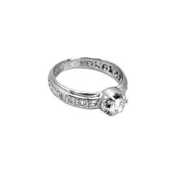 Bague Solitaire en or blanc et diamants - Castafiore