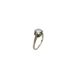 Bague Solitaire en or blanc et diamants - Castafiore