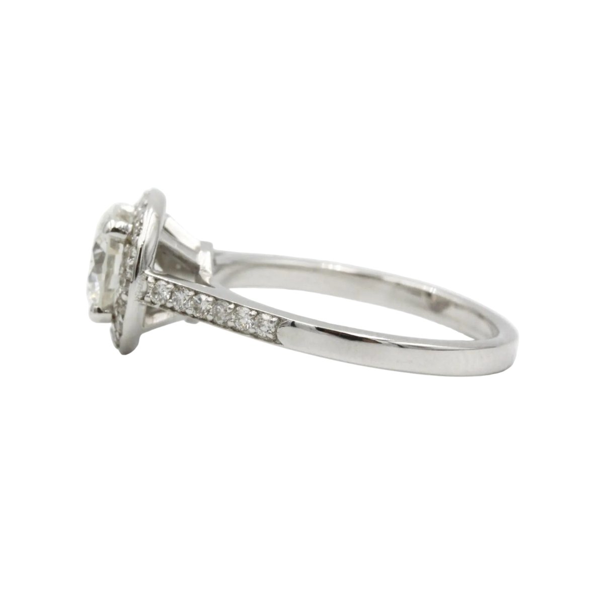 Bague Solitaire en or blanc et diamants - Castafiore