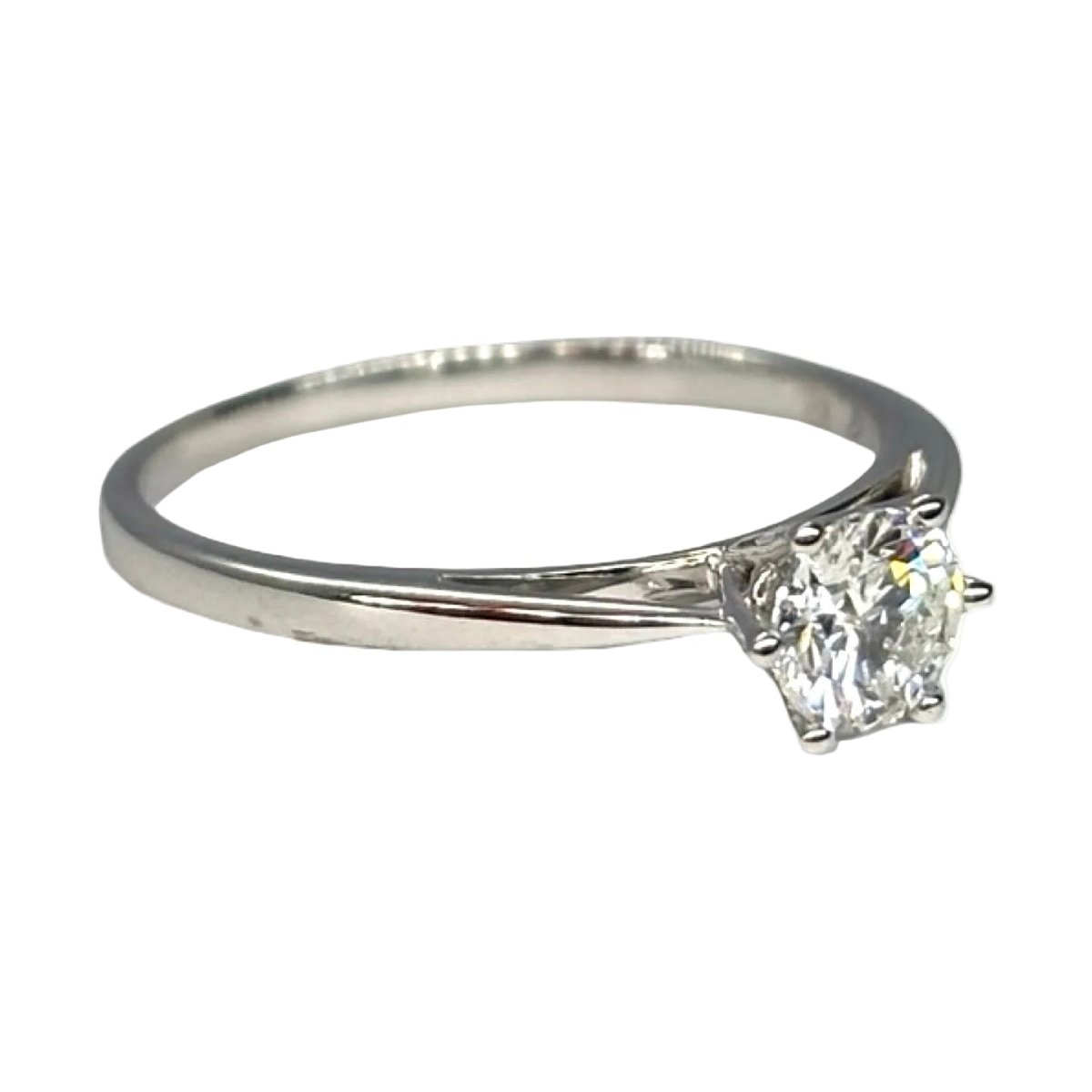 Bague Solitaire en or blanc et diamants - Castafiore