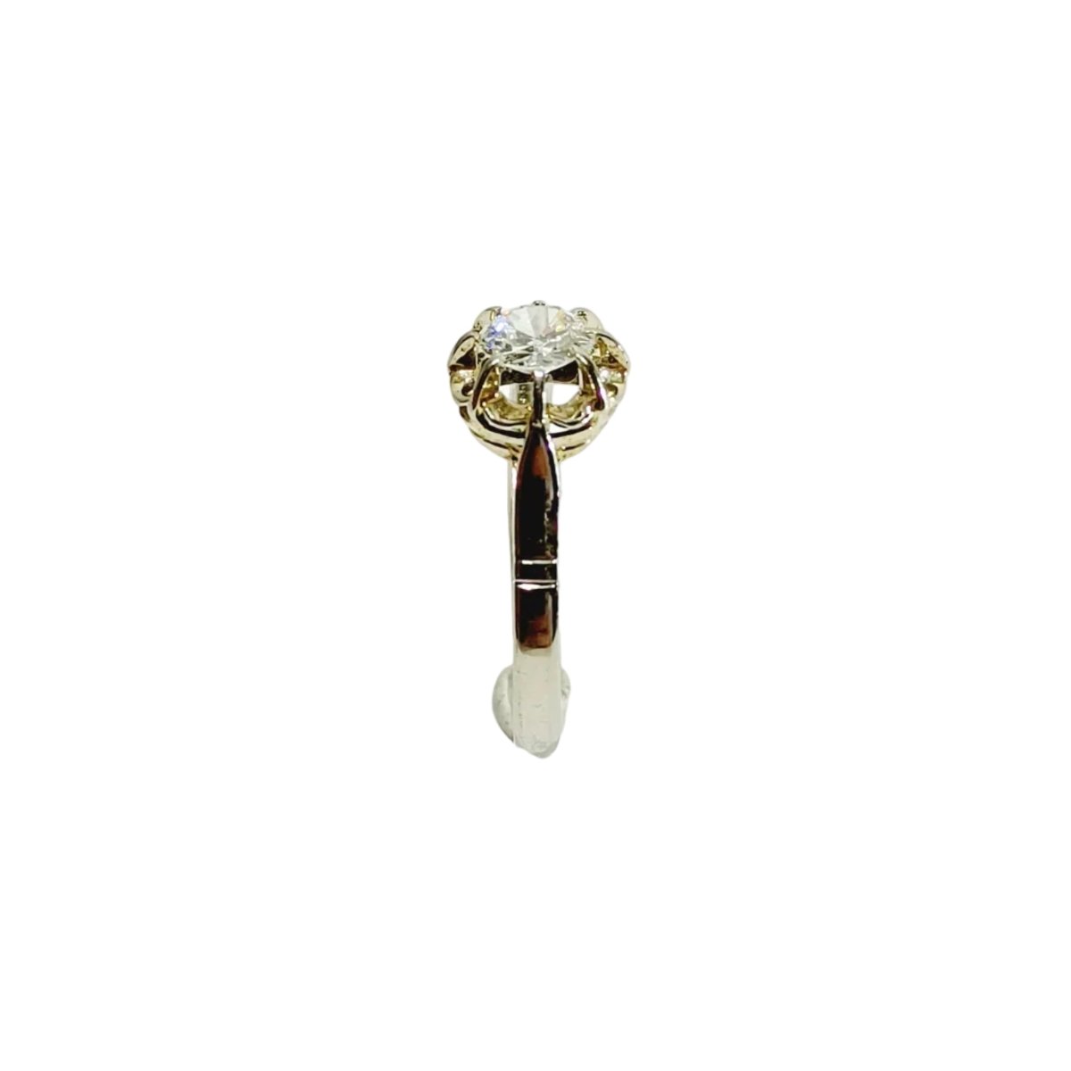Bague Solitaire en or blanc et diamants - Castafiore