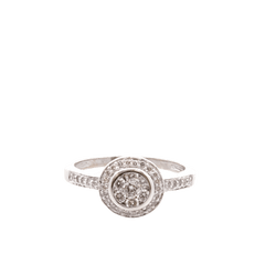 Bague Solitaire en or blanc et diamants - Castafiore