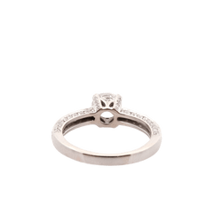 Bague Solitaire en or blanc et diamants - Castafiore