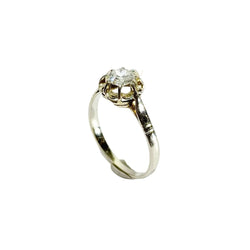 Bague Solitaire en or blanc et diamants - Castafiore