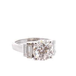 Bague Solitaire en or blanc et diamants - Castafiore