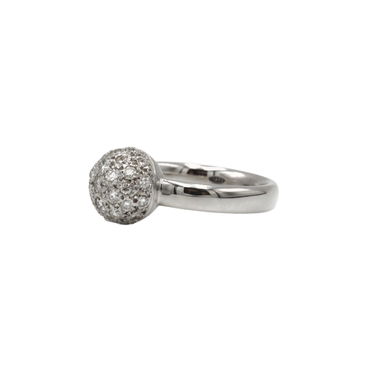 Bague Solitaire en or blanc et diamants - Castafiore