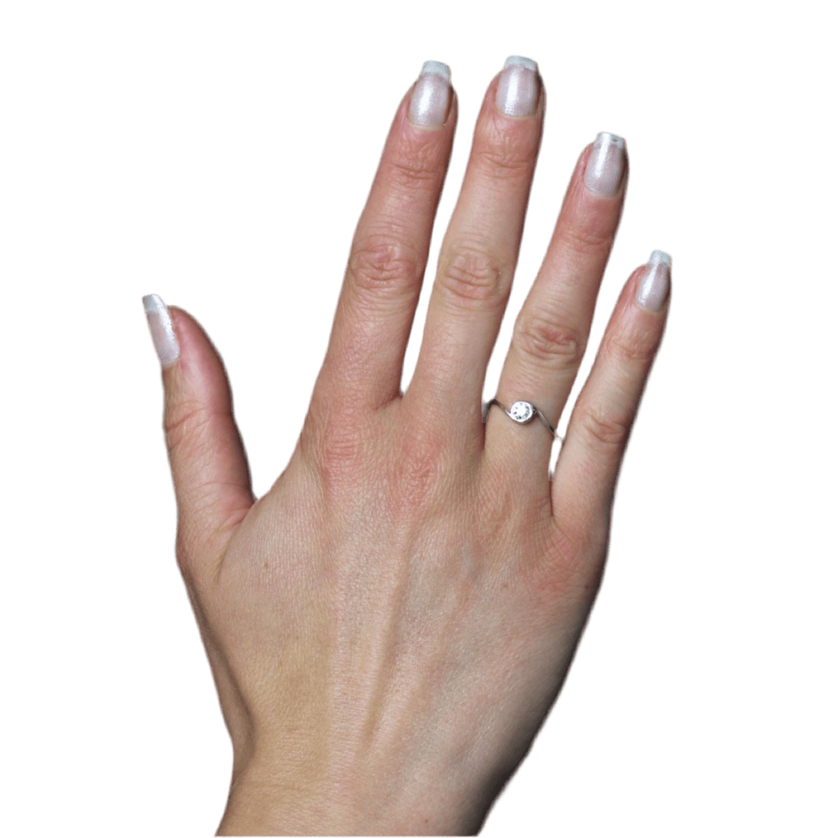 Bague Solitaire en or blanc et diamants - Castafiore