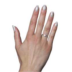 Bague Solitaire en or blanc et diamants - Castafiore