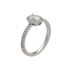 Bague Solitaire en or blanc et diamants - Castafiore