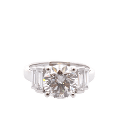 Bague Solitaire en or blanc et diamants - Castafiore