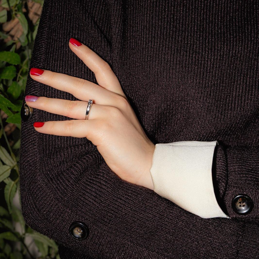 Bague Solitaire en or blanc et diamants - Castafiore