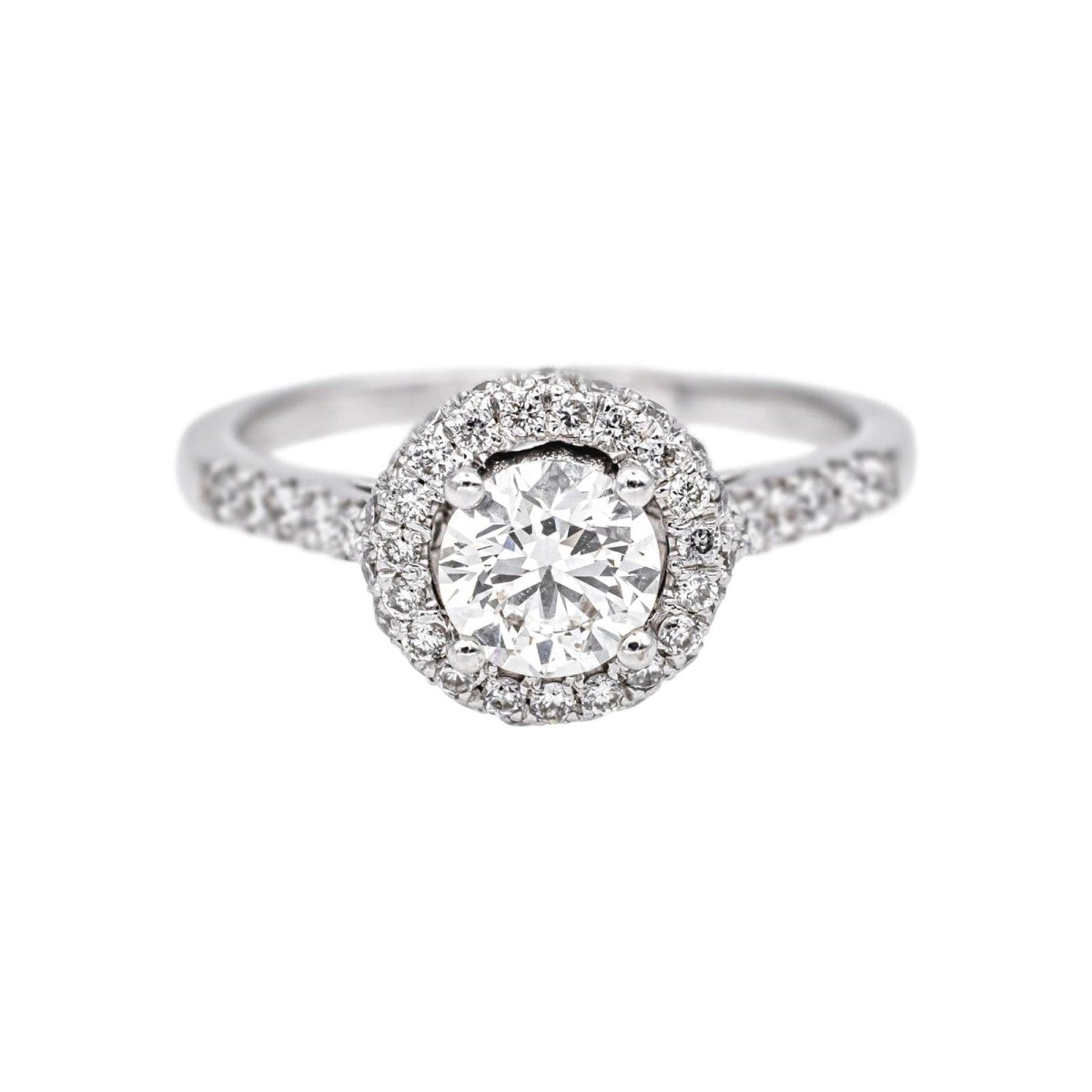 Bague Solitaire en or blanc et diamants - Castafiore
