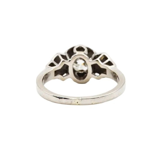 Bague Solitaire en or blanc et diamants - Castafiore