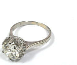 Bague Solitaire en or blanc et diamants - Castafiore
