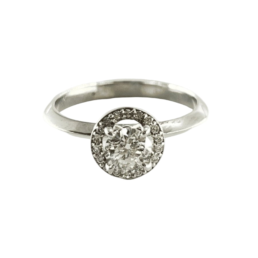 Bague Solitaire en or blanc et diamants - Castafiore