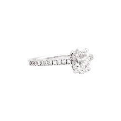 Bague Solitaire en or blanc et diamants - Castafiore