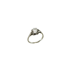 Bague Solitaire en or blanc et diamants - Castafiore