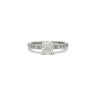 Bague Solitaire en or blanc et diamants - Castafiore