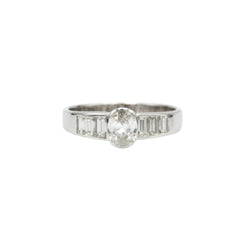 Bague Solitaire en or blanc et diamants - Castafiore