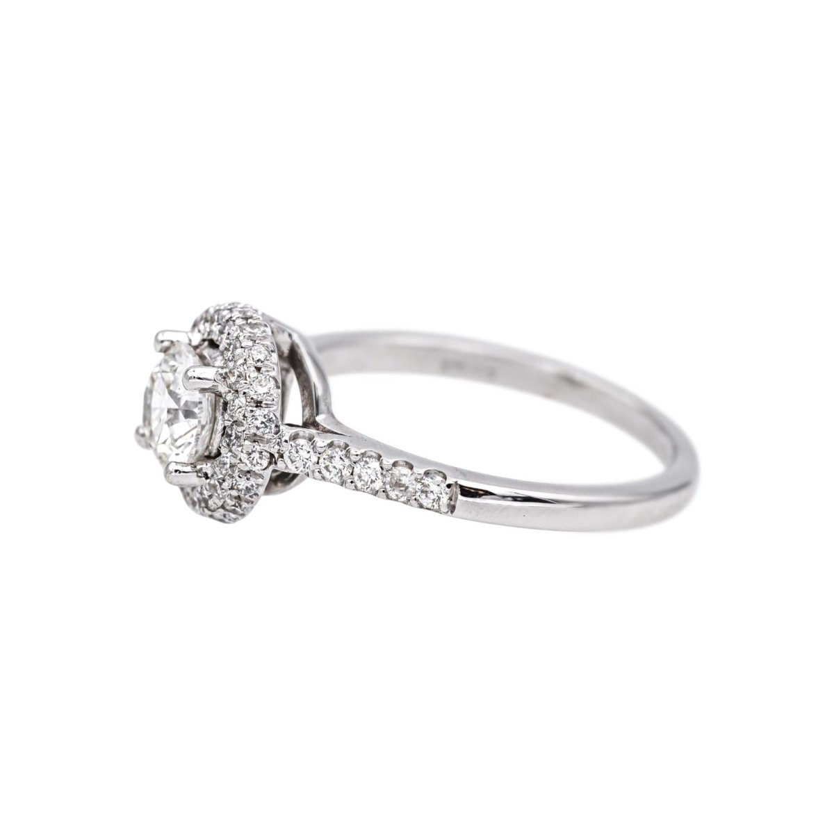 Bague Solitaire en or blanc et diamants - Castafiore