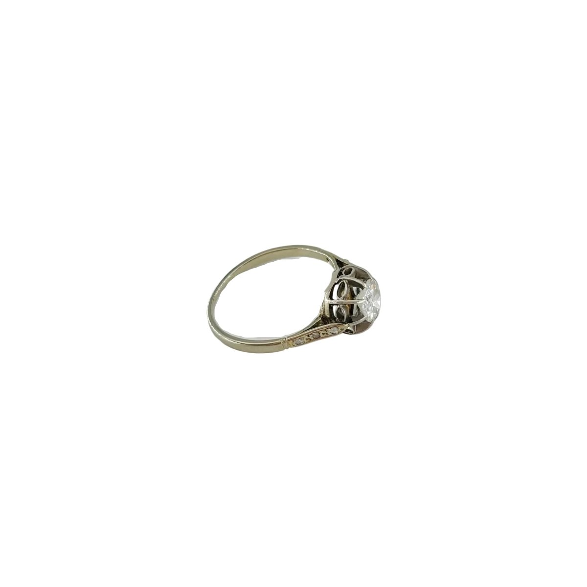 Bague Solitaire en or blanc et diamants - Castafiore