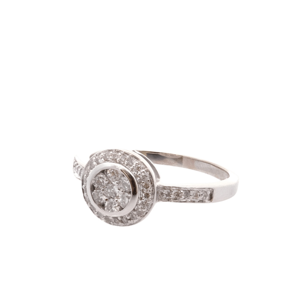Bague Solitaire en or blanc et diamants - Castafiore
