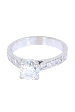 Bague Solitaire en or blanc et diamants - Castafiore