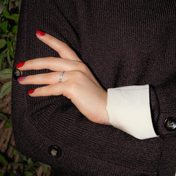 Bague Solitaire en or blanc et diamants - Castafiore