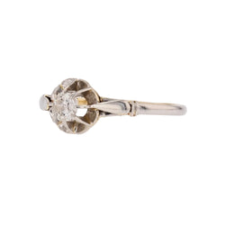 Bague Solitaire en or blanc et or jaune avec diamant - Castafiore